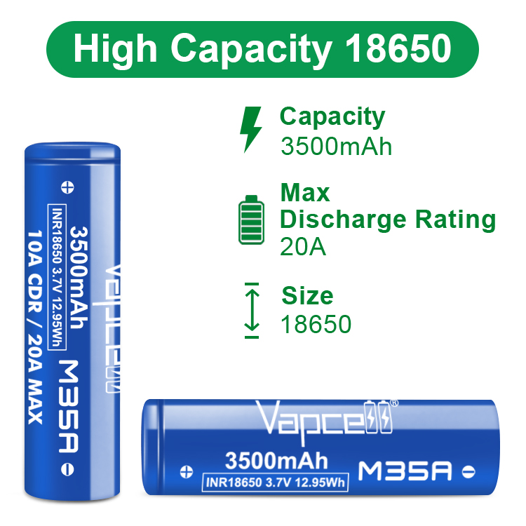 Vape Battery 18650 - Oryginalny Vapcell M35A 18650 M35A 3500mah