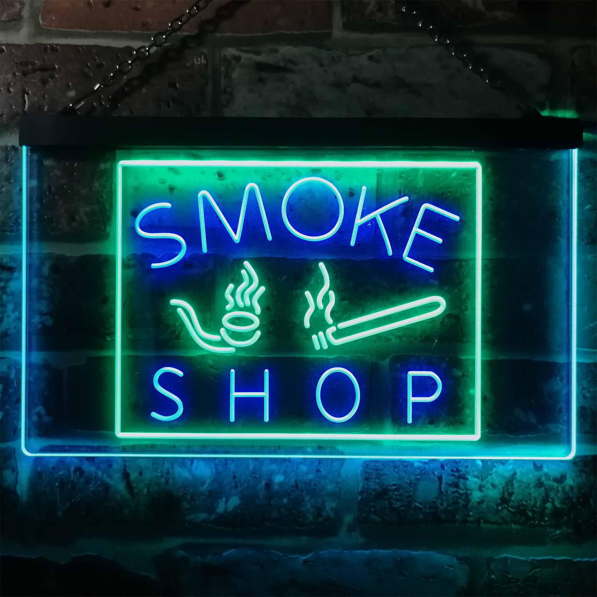 Vaping Shop - Sklep z tytoniem. Neon LED dwukolorowy